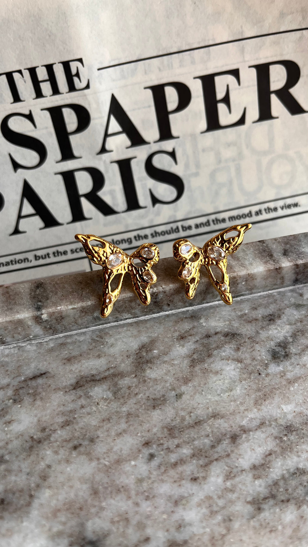 Crystal Butterflies Earrings