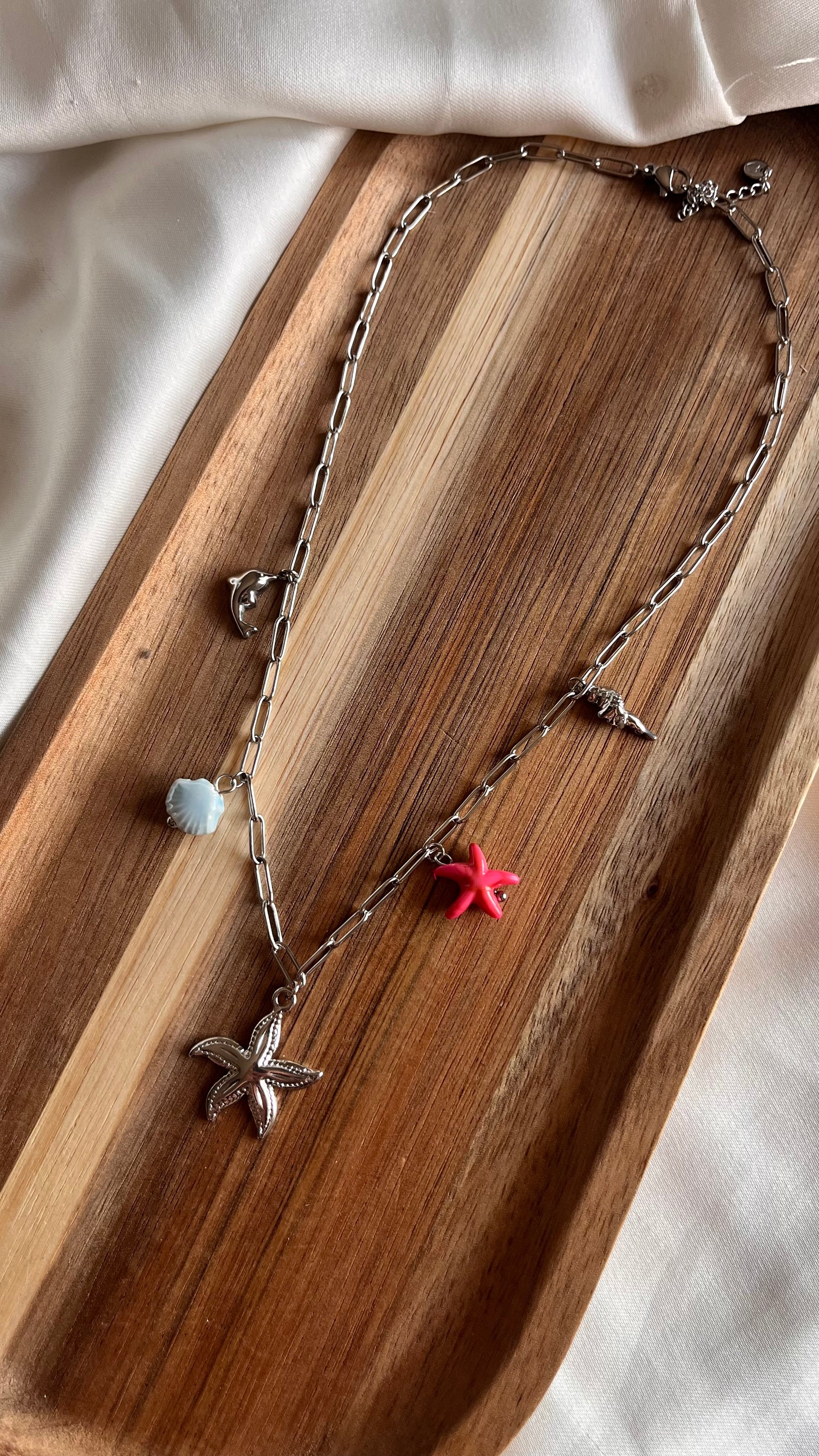 Coral Star Necklace