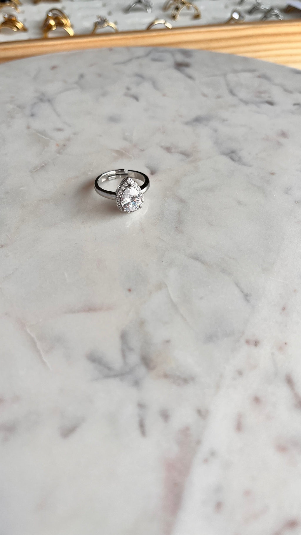 Crystal Tear Ring
