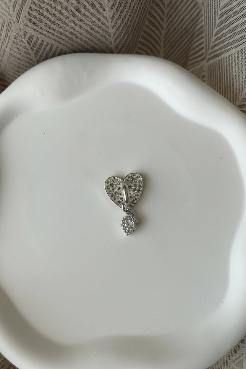 Sparkling Heart Charm