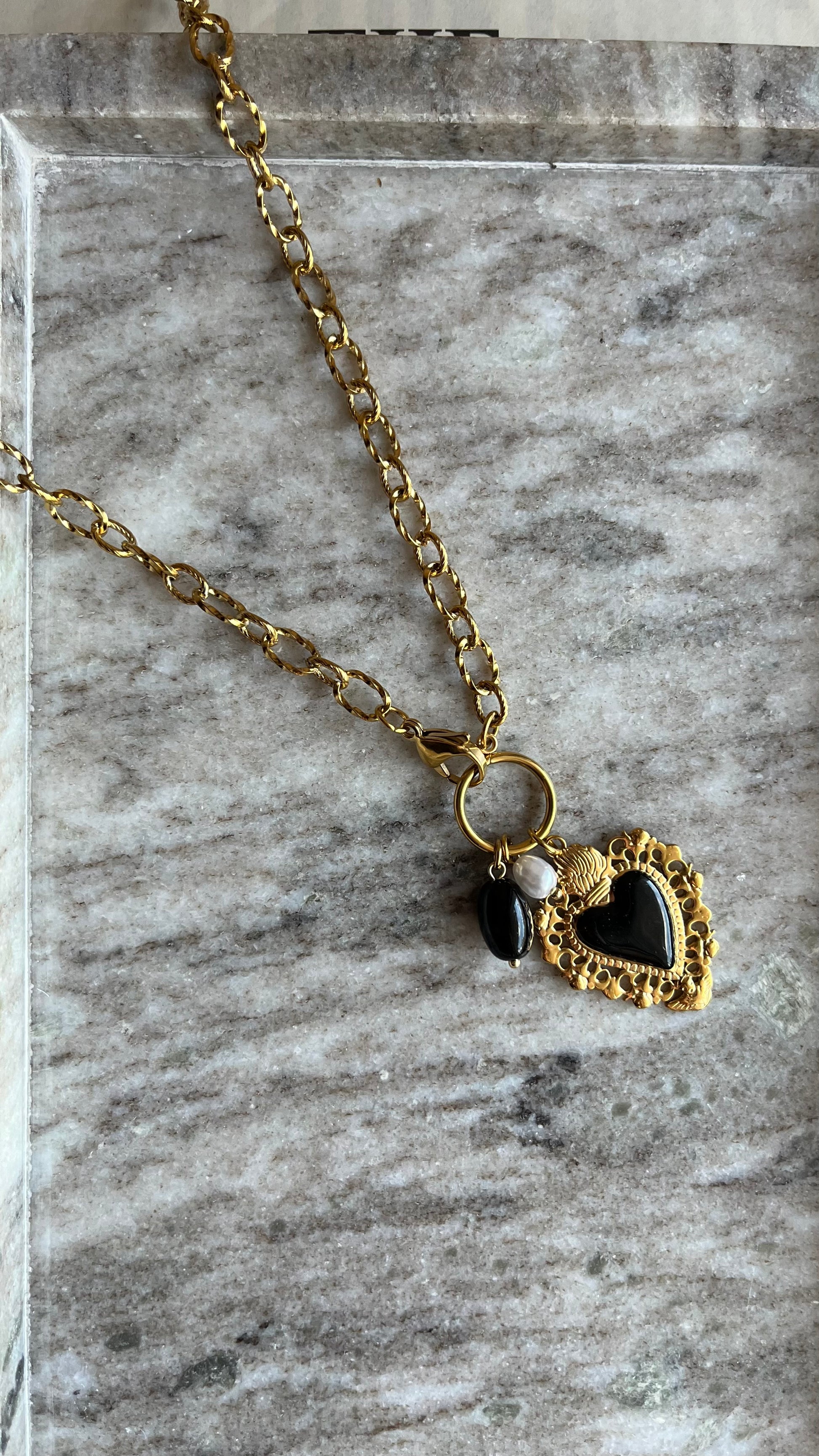 Midnight Heart Necklace