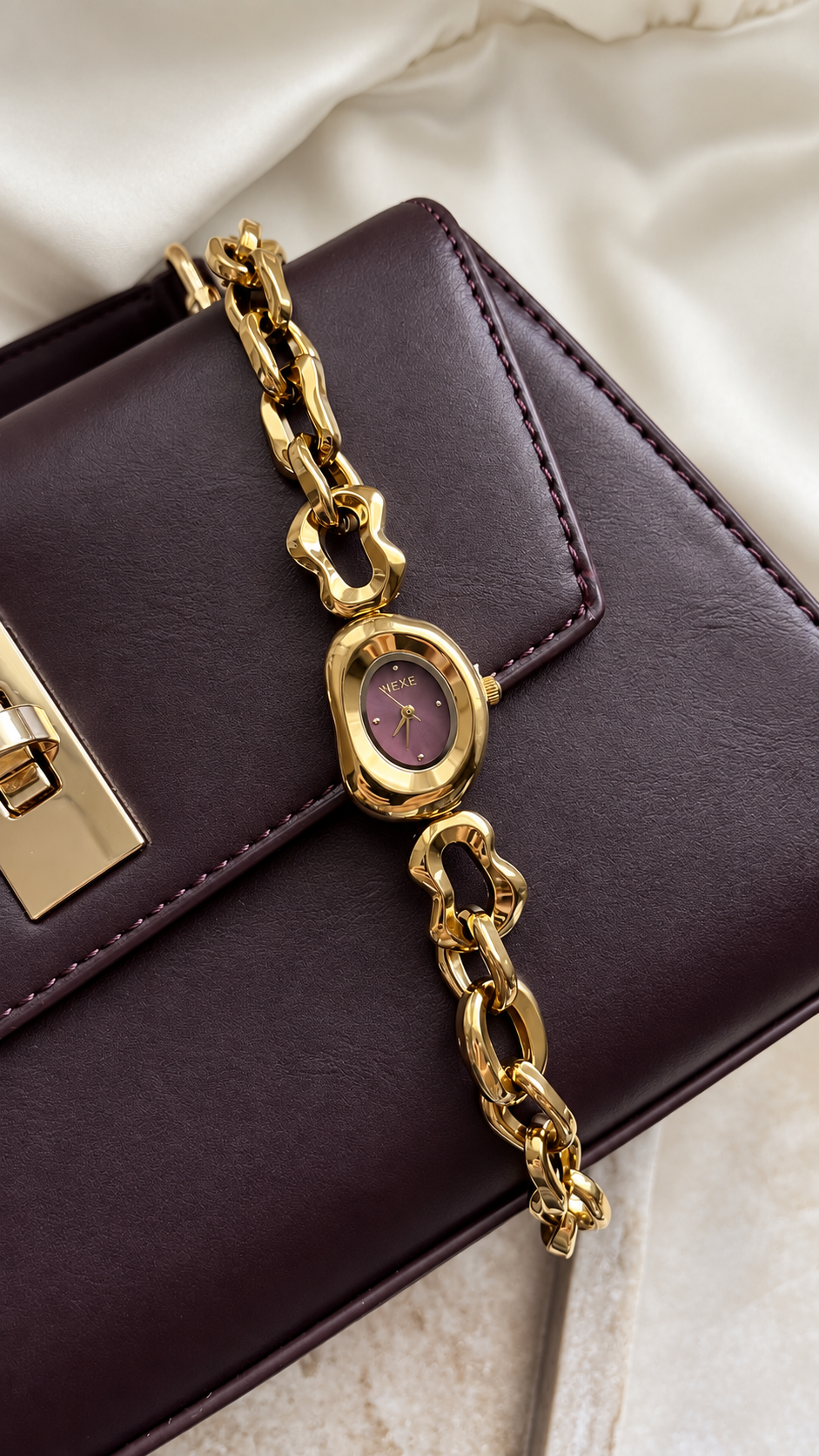 Burgundy Glow Watch