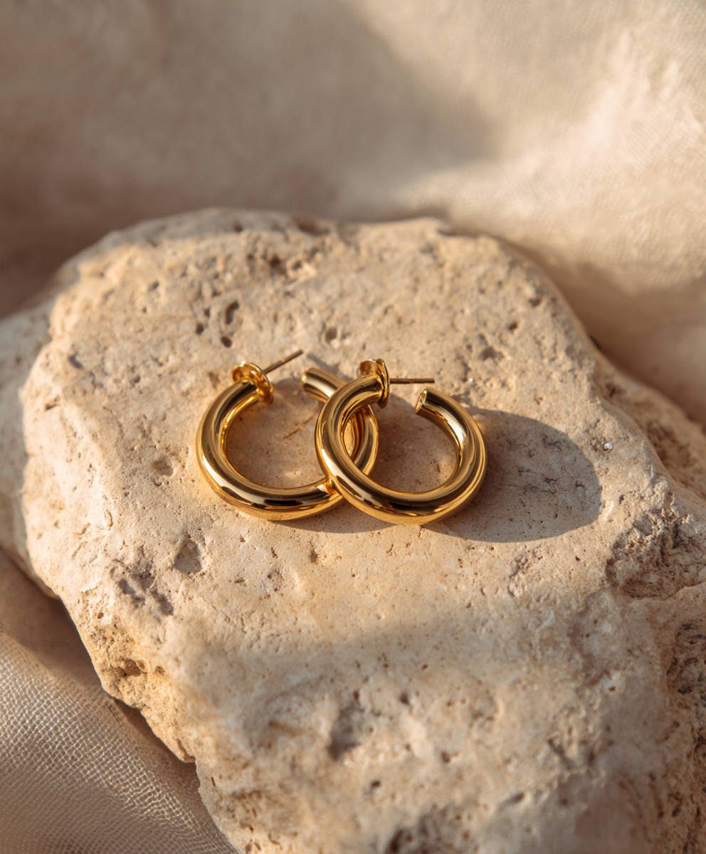 Rose Gold Modern Earring