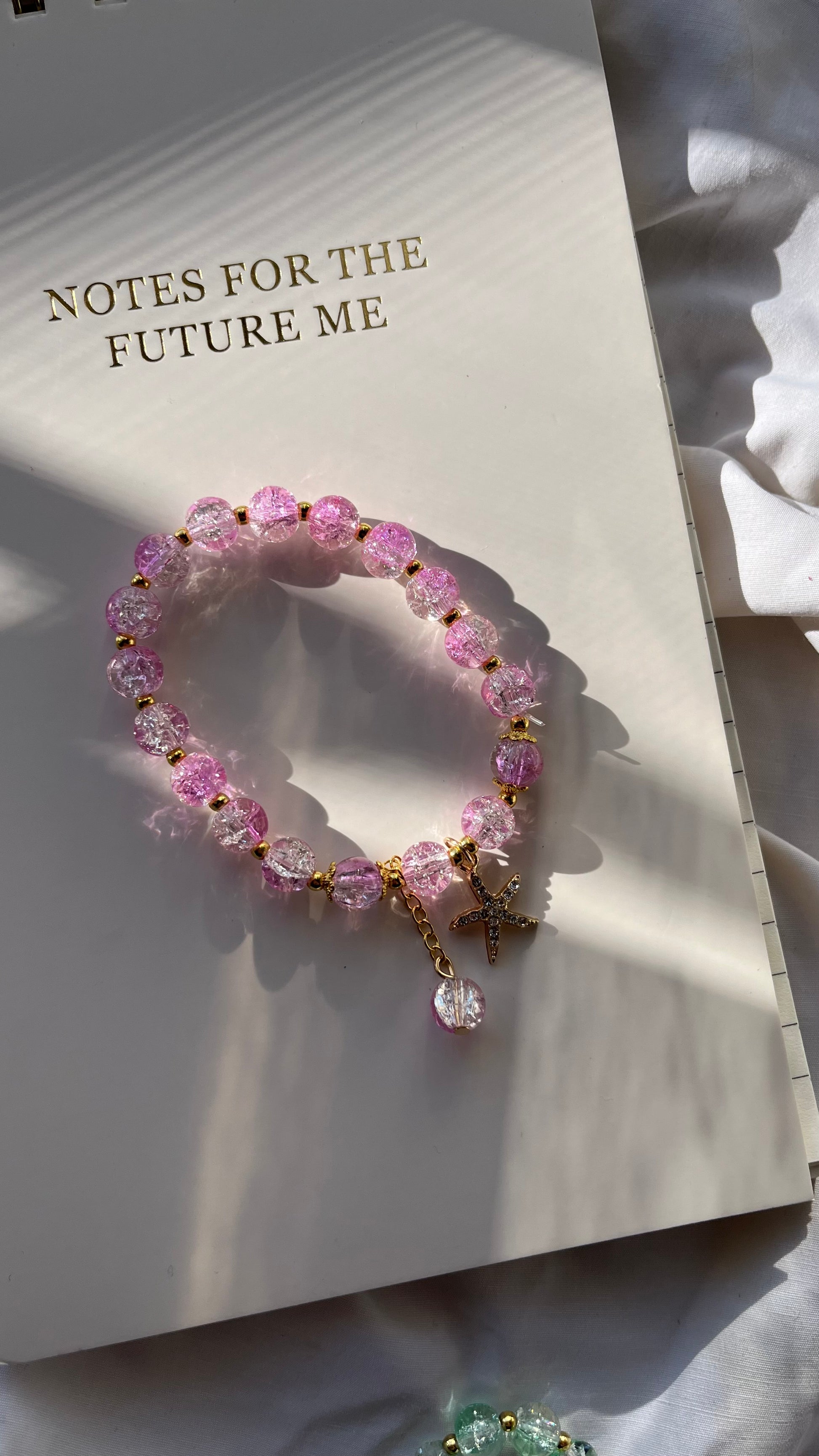 Pink Starfish Sparkling Bracelet