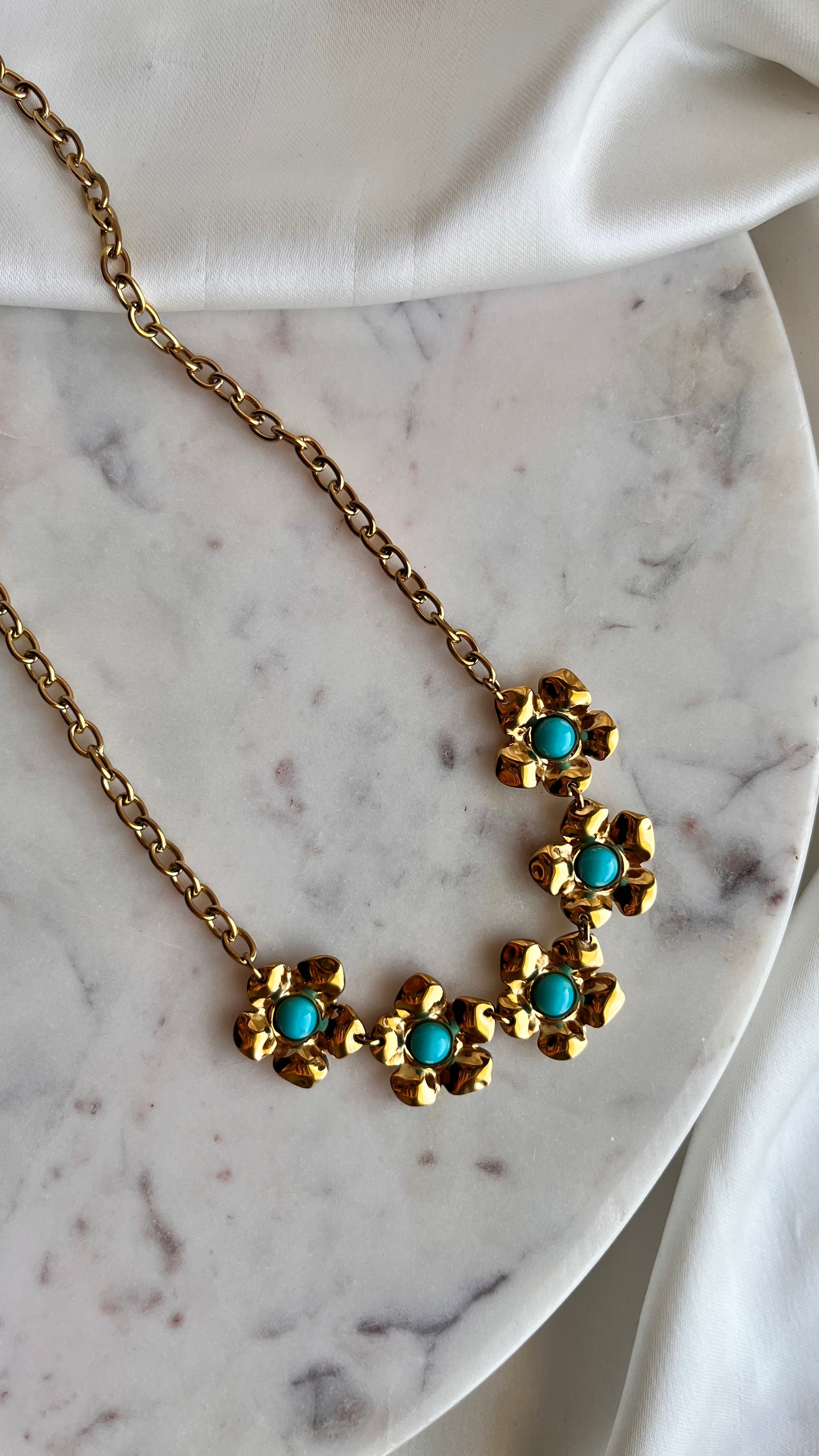 Necklace Turquoise Bloom