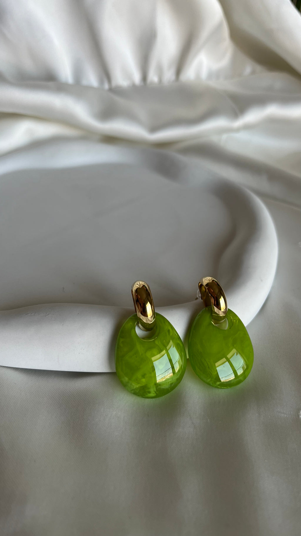 Lime earrings