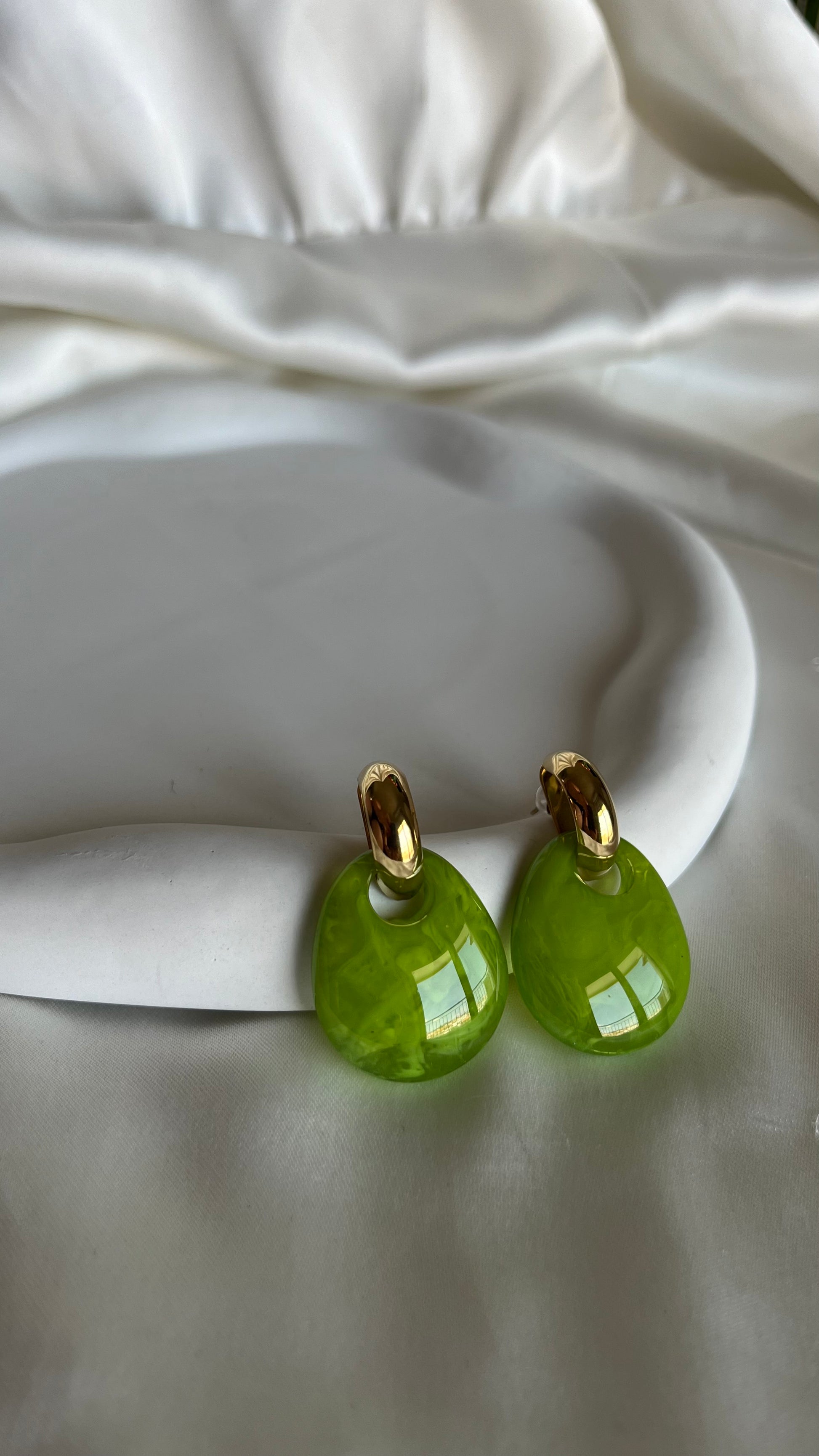 Lime earrings