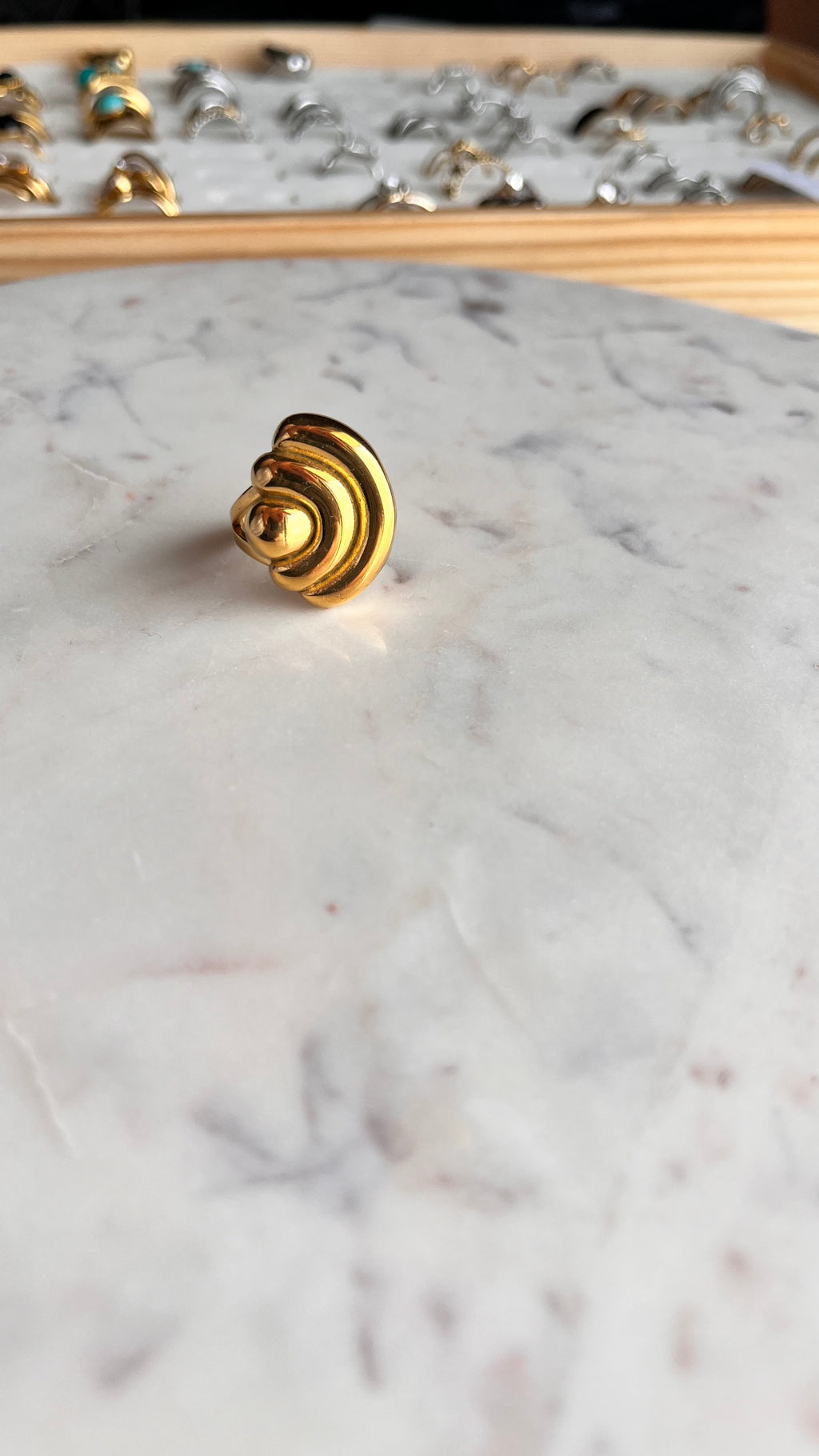 Golden Eclipse Ring