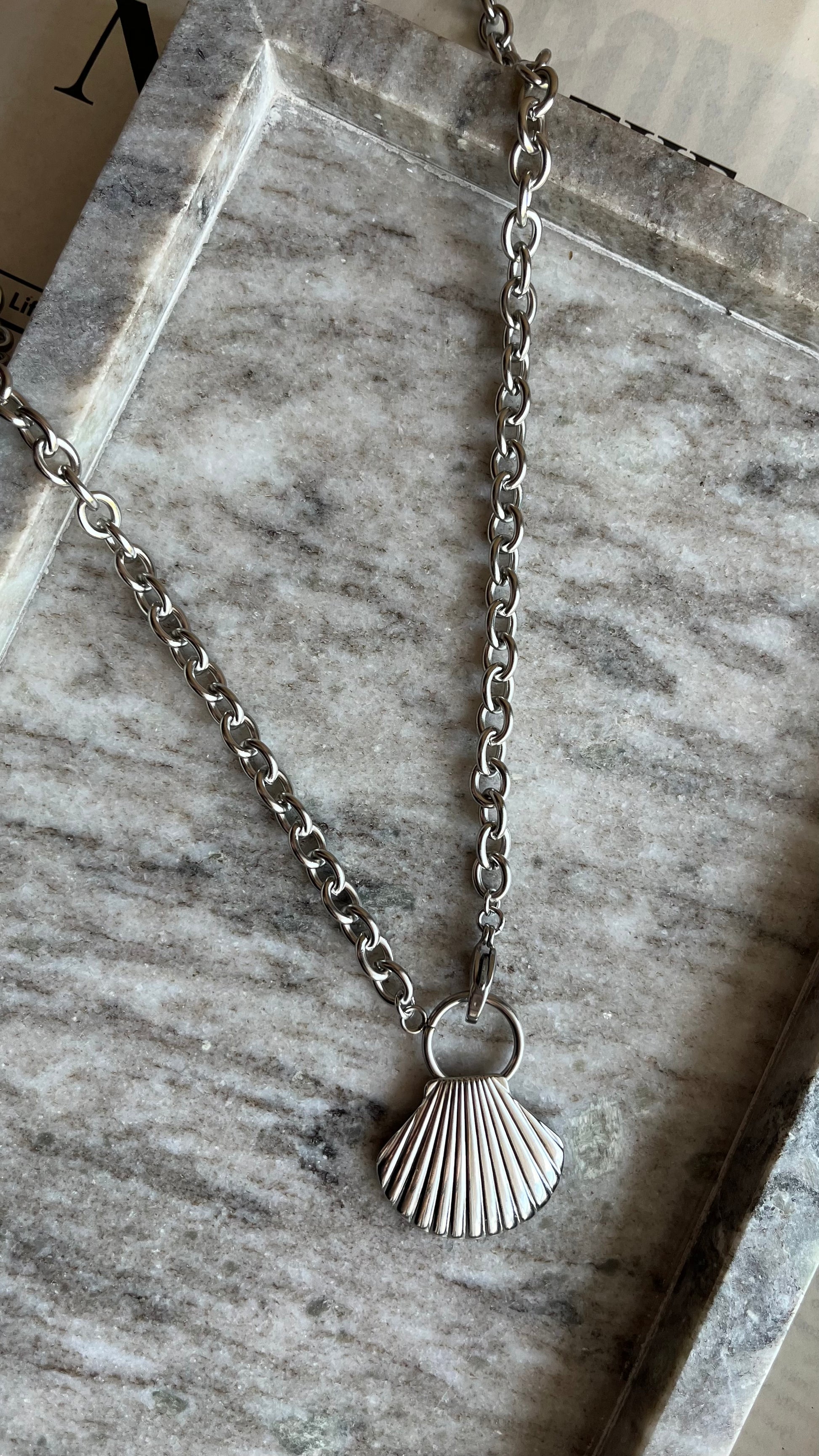 Silver Seashell Necklace