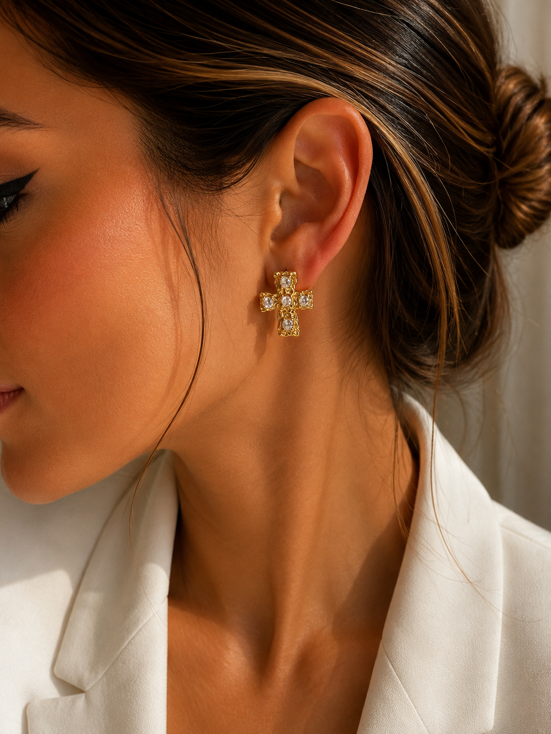 Celestial Cross Earrings