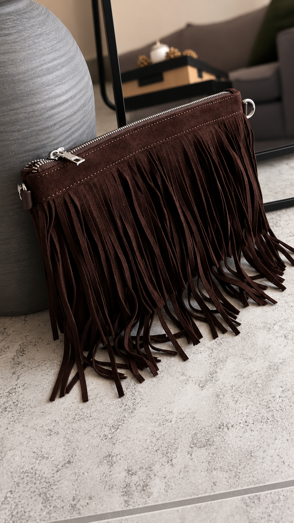 Sahara Fringe Clutch