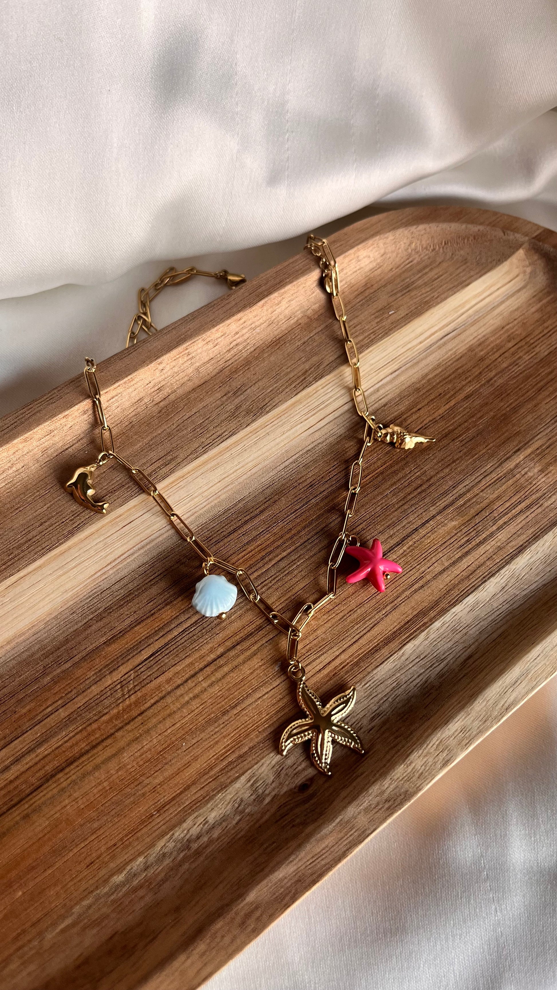 Coral Star Necklace
