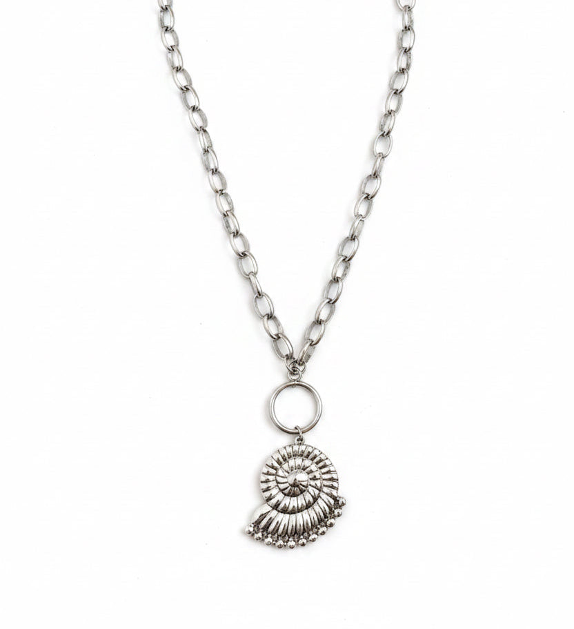 Silver Nautilus Necklace