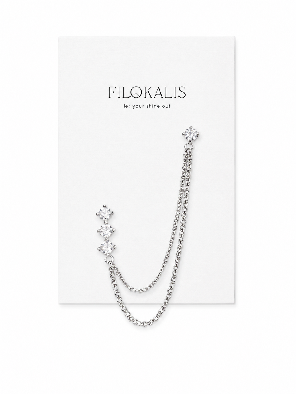 Silver Chain Link Ear Cuff Set