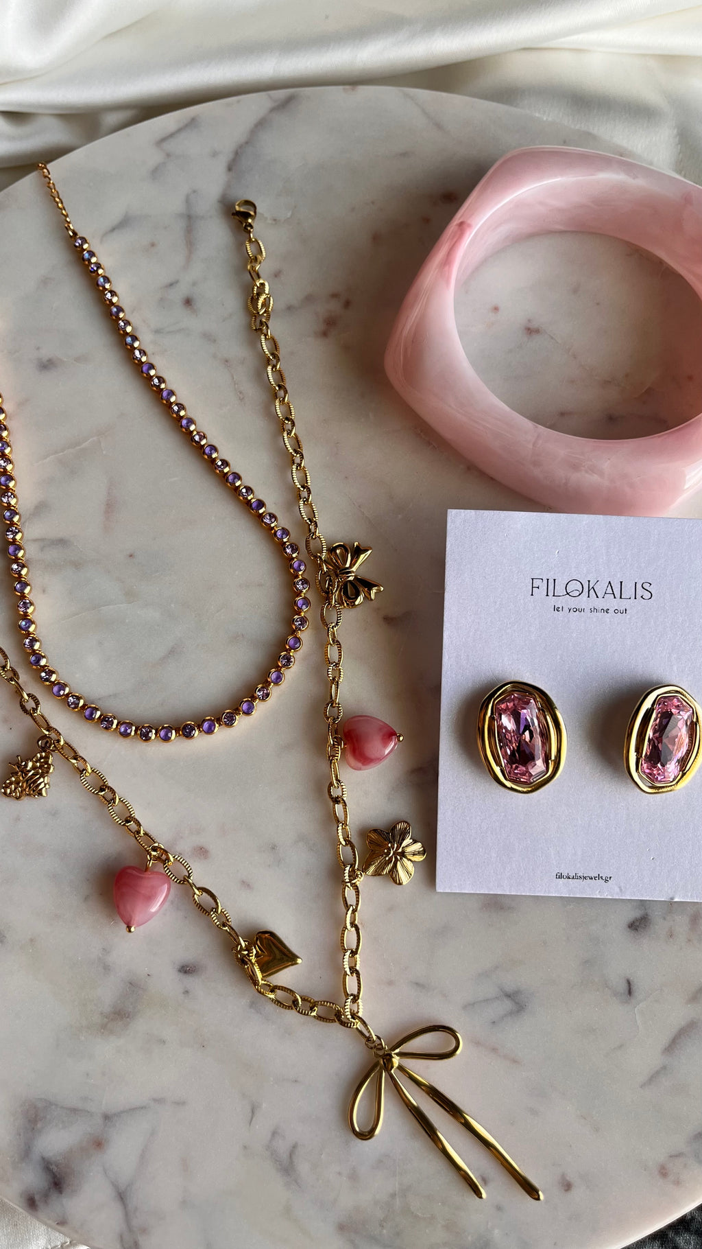 Earrings Pink Glow