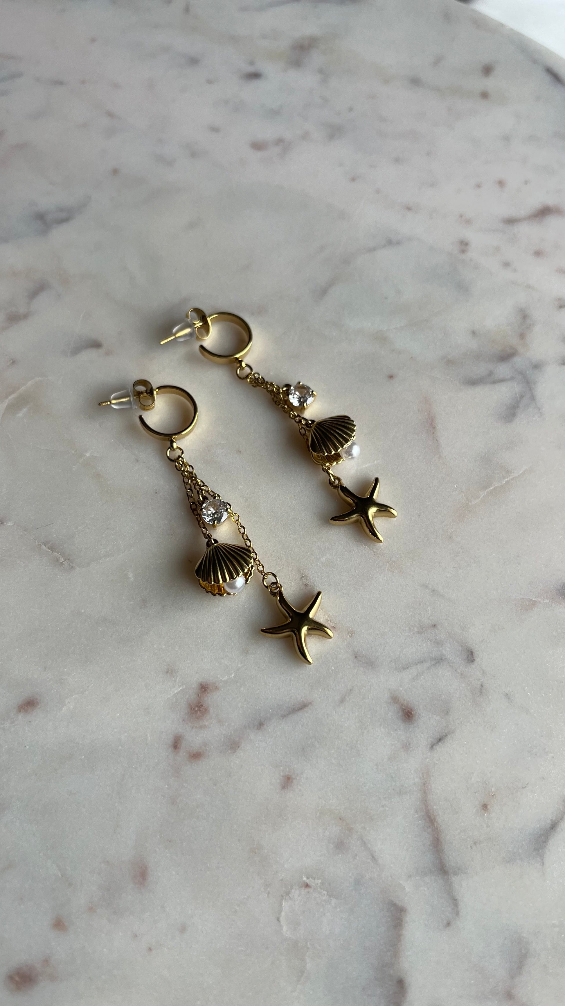 June gold earrings