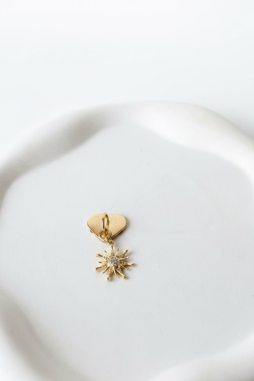 Sun Heart Charm