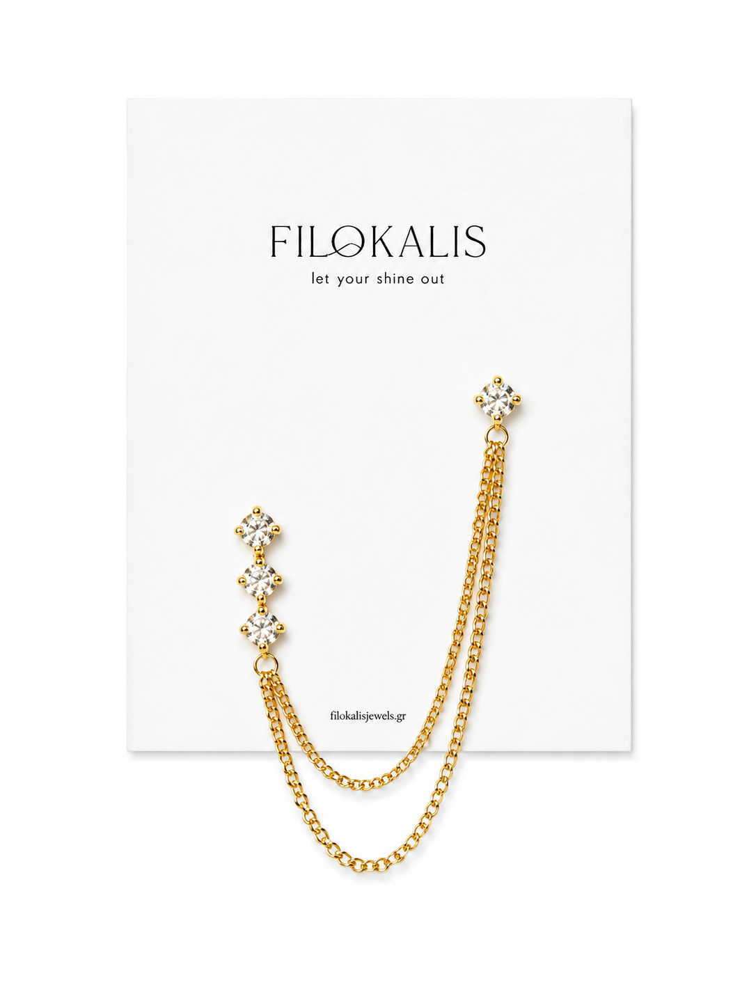 Golden Chain Link Ear Cuff Set