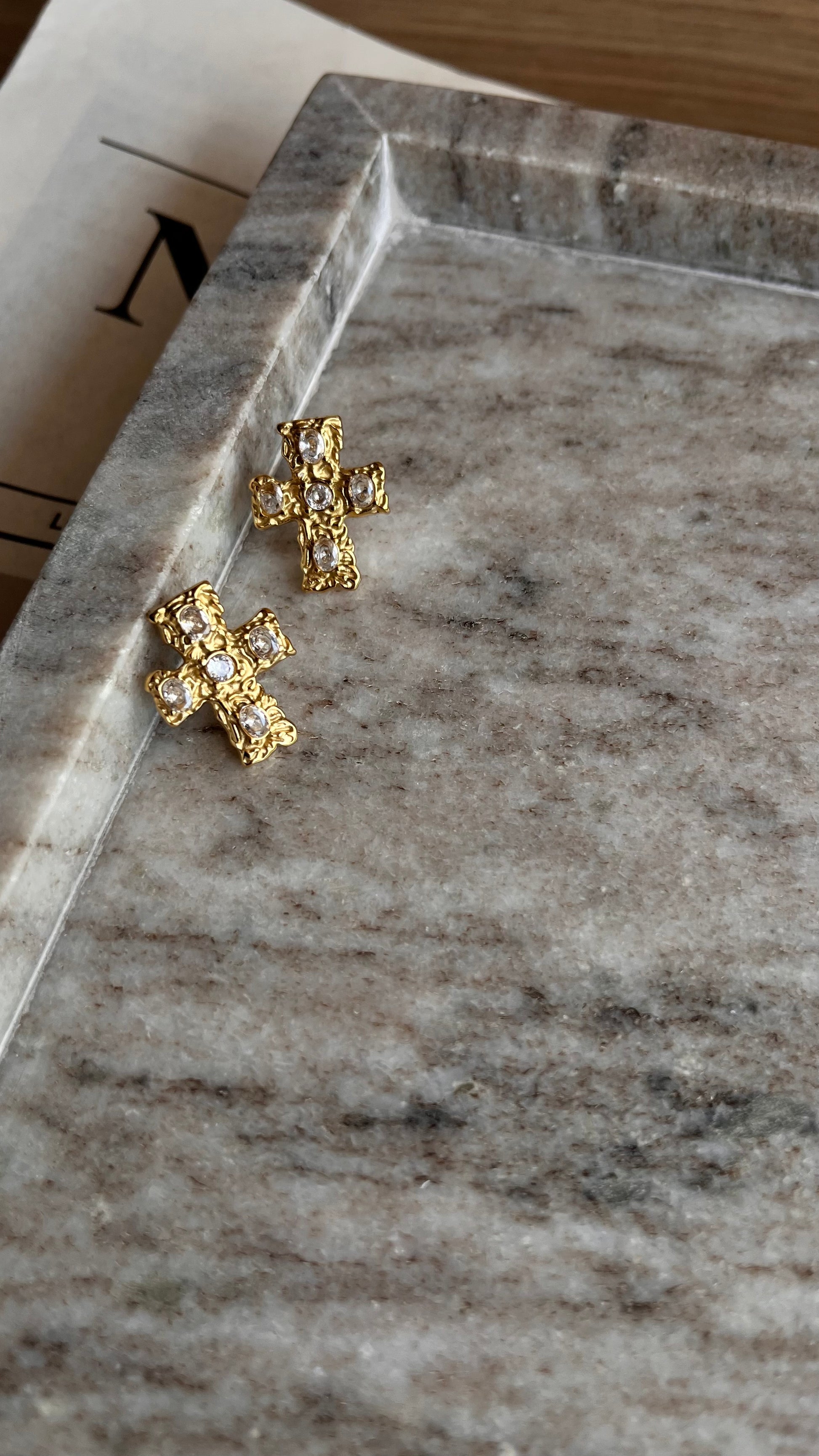 Celestial Cross Earrings