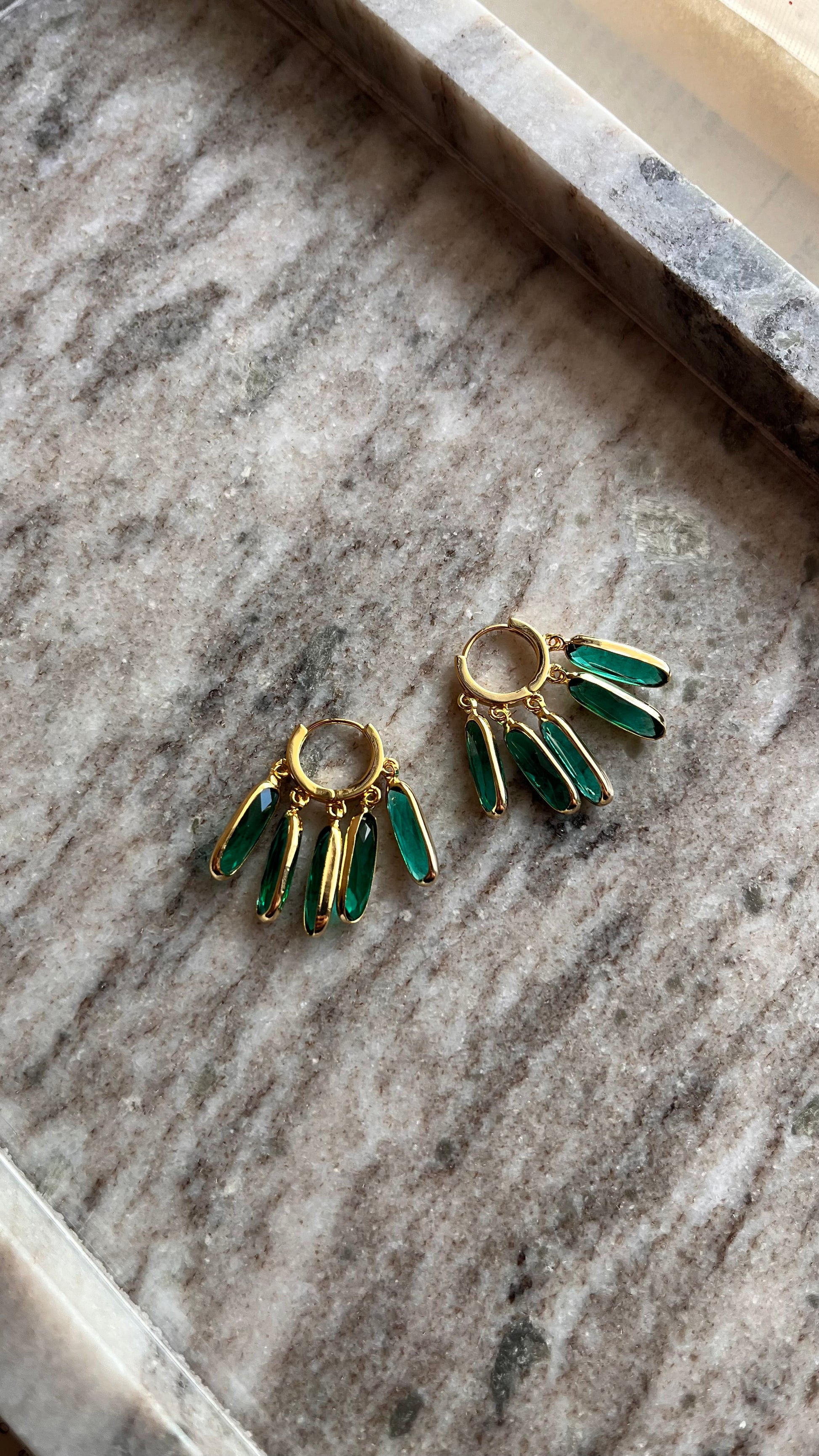 Emerald Cascade Earrings