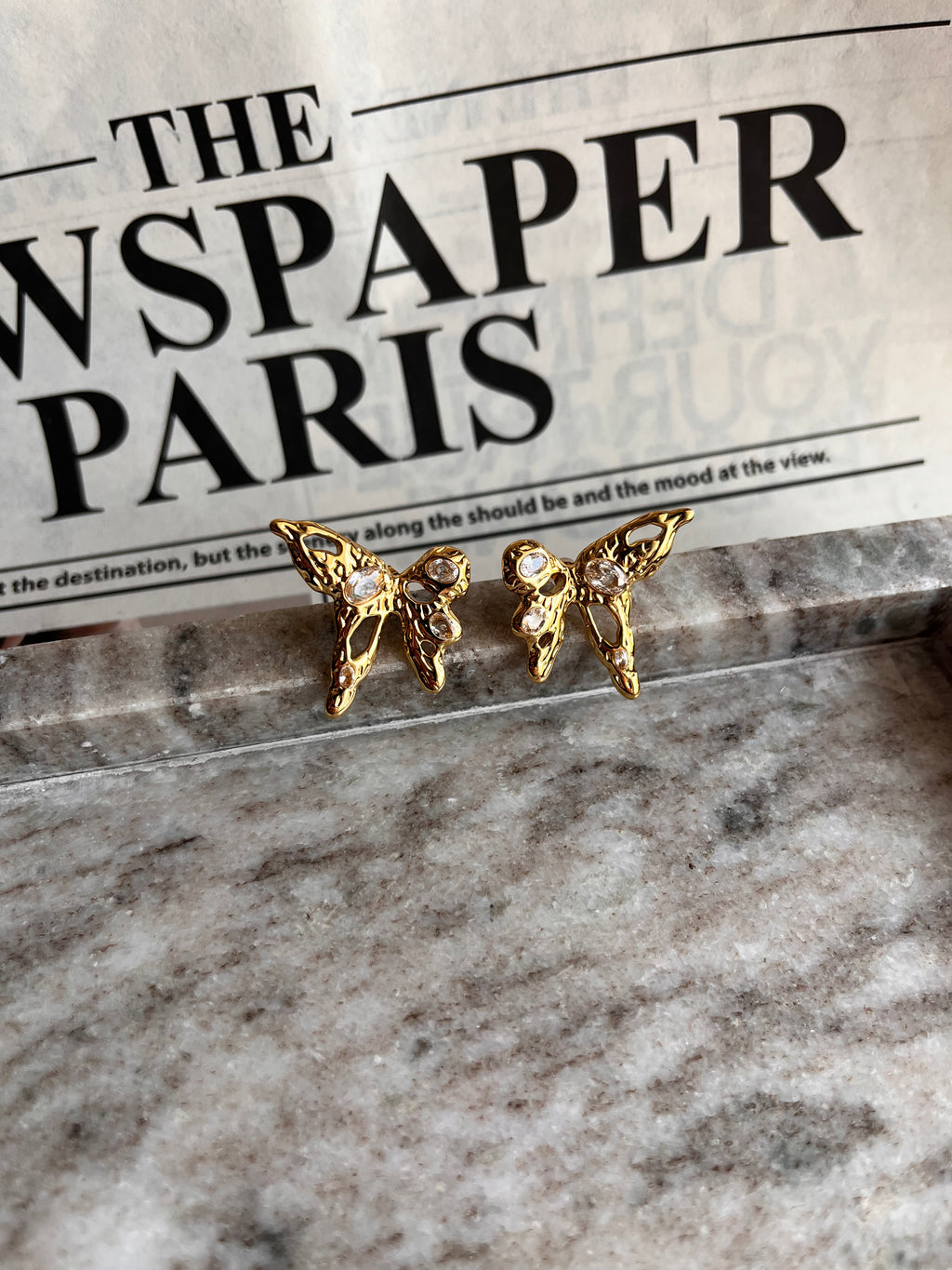 Crystal Butterflies Earrings