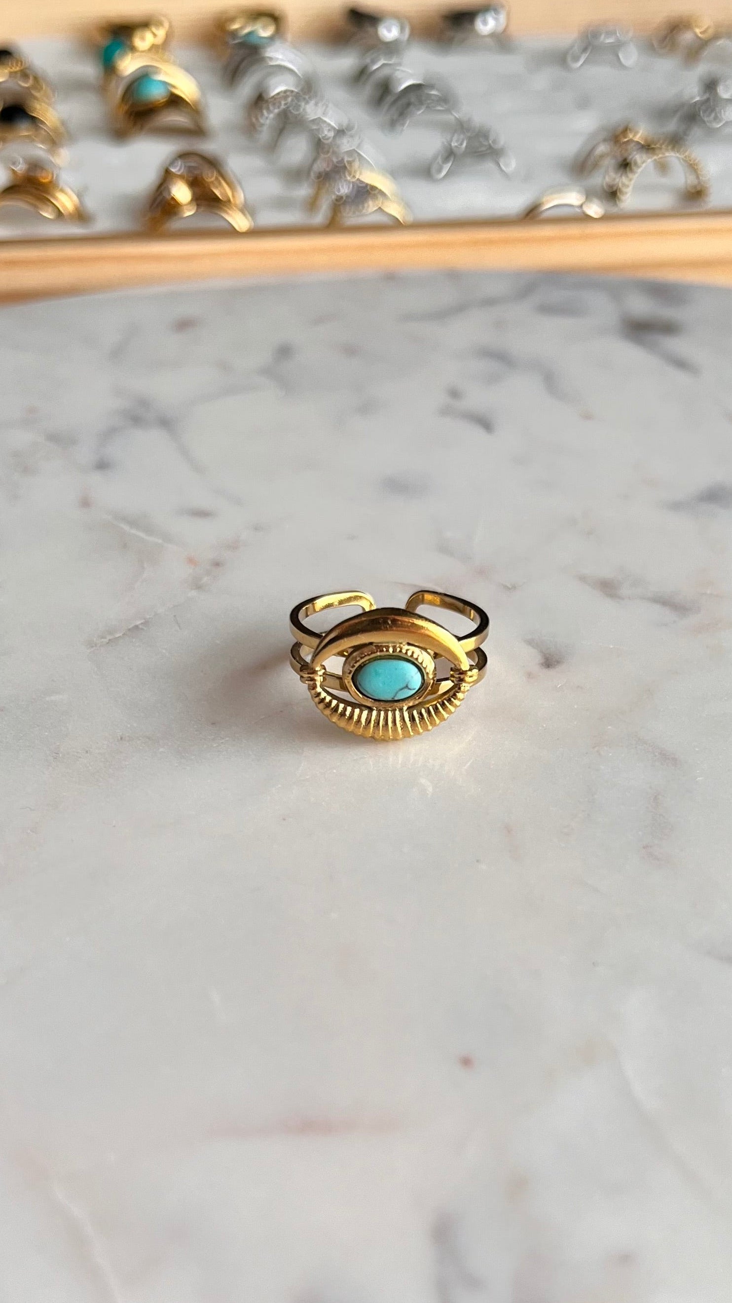 Boho gold ring