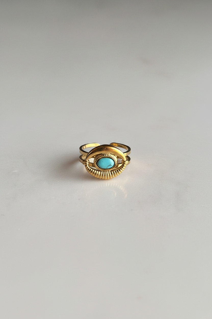 Boho gold ring