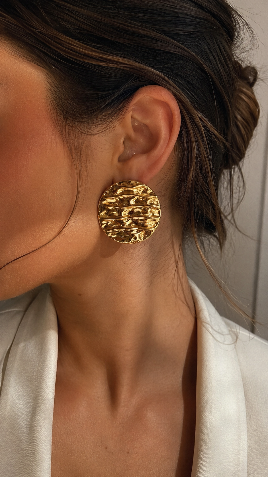 Golden Ripple Studs