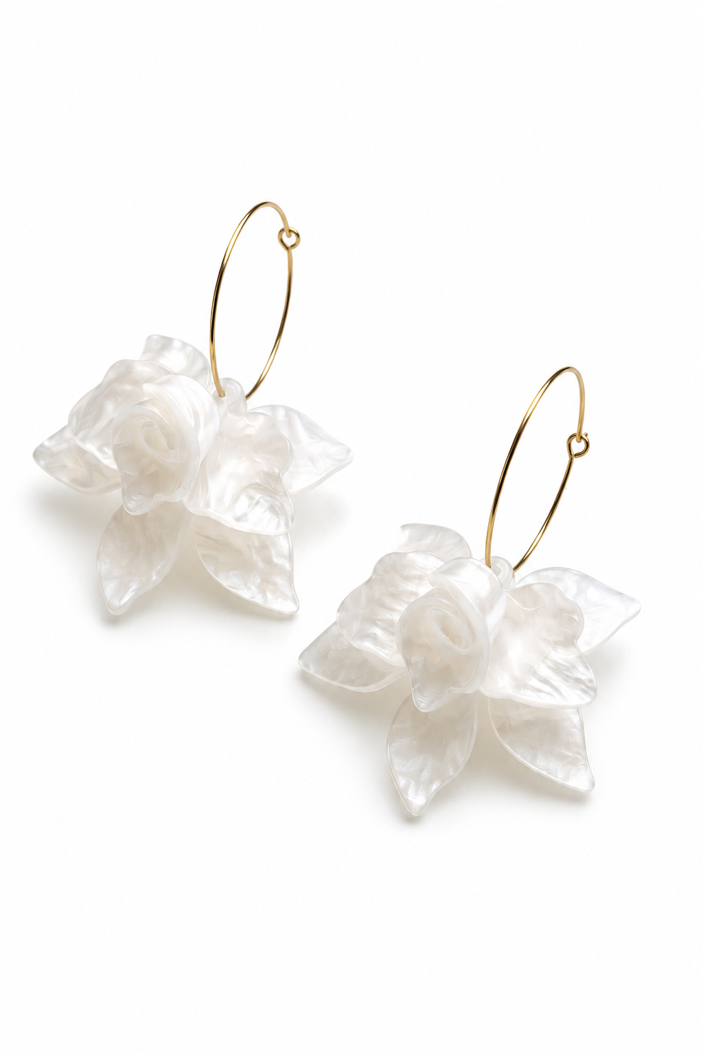 Pearl Bloom Hoops