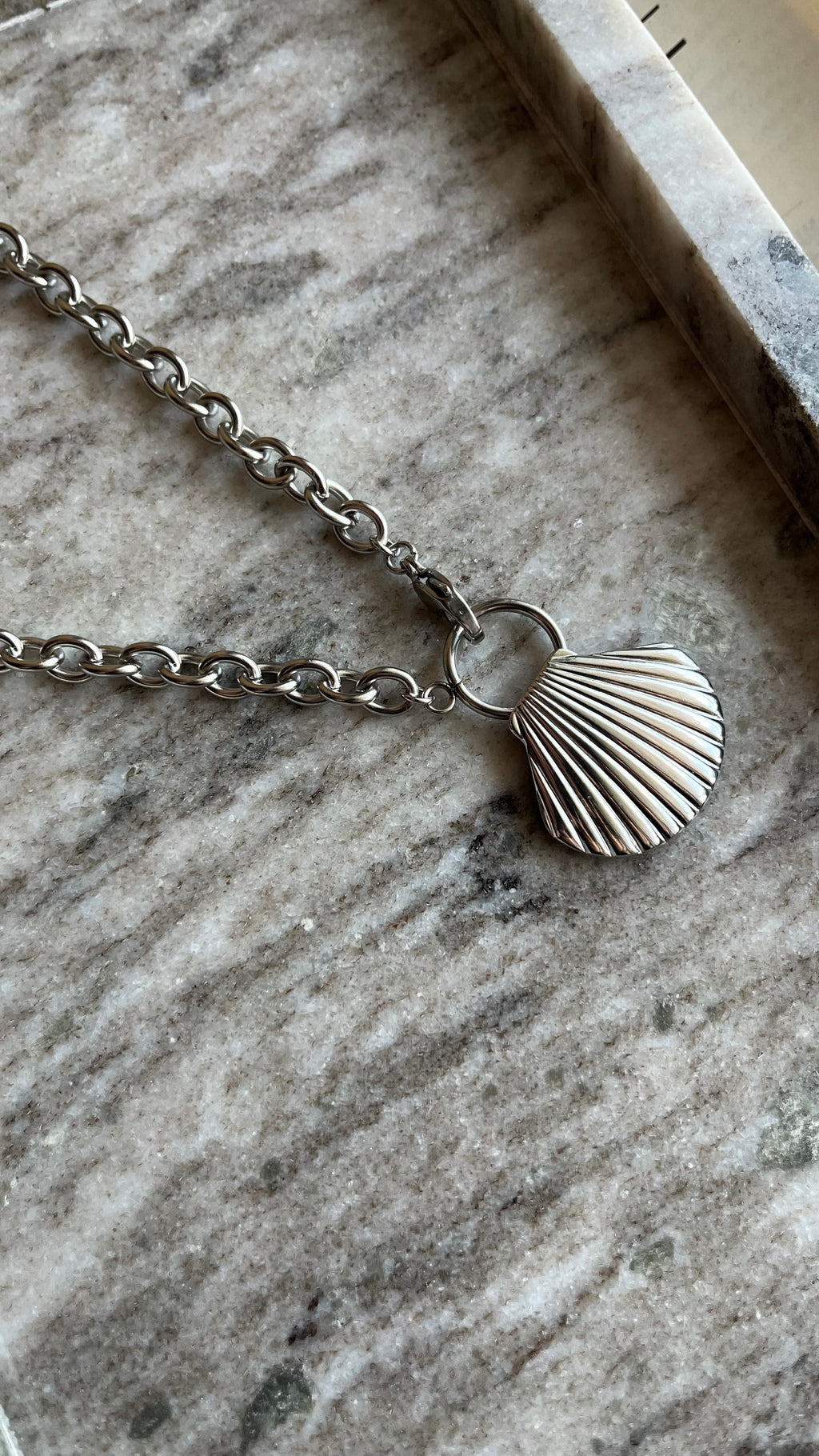 Silver Seashell Necklace