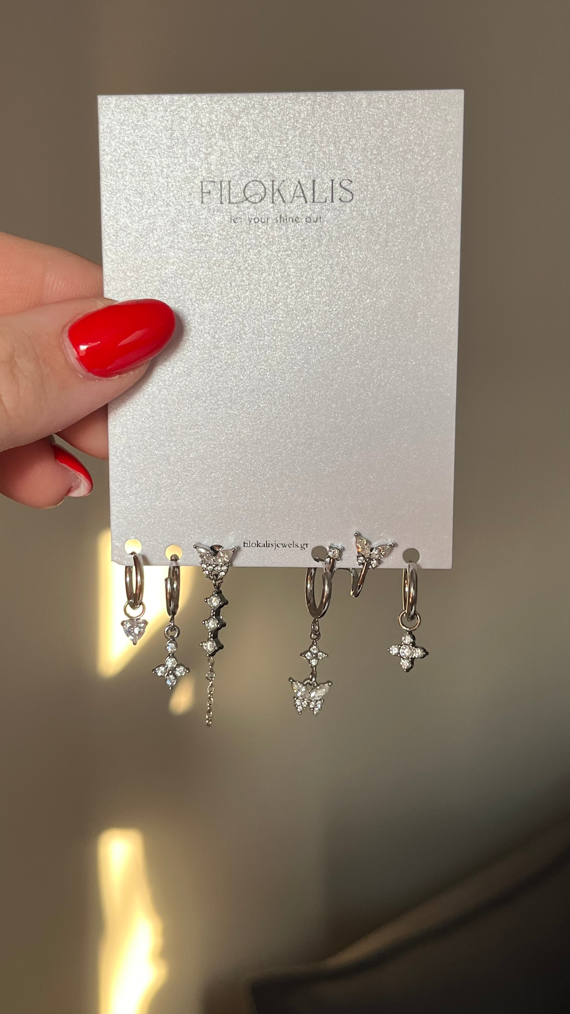 Butterfly Glow Set-Silver