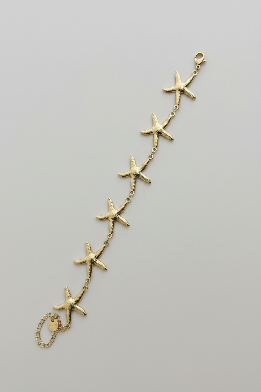 Starfish gold bracelet