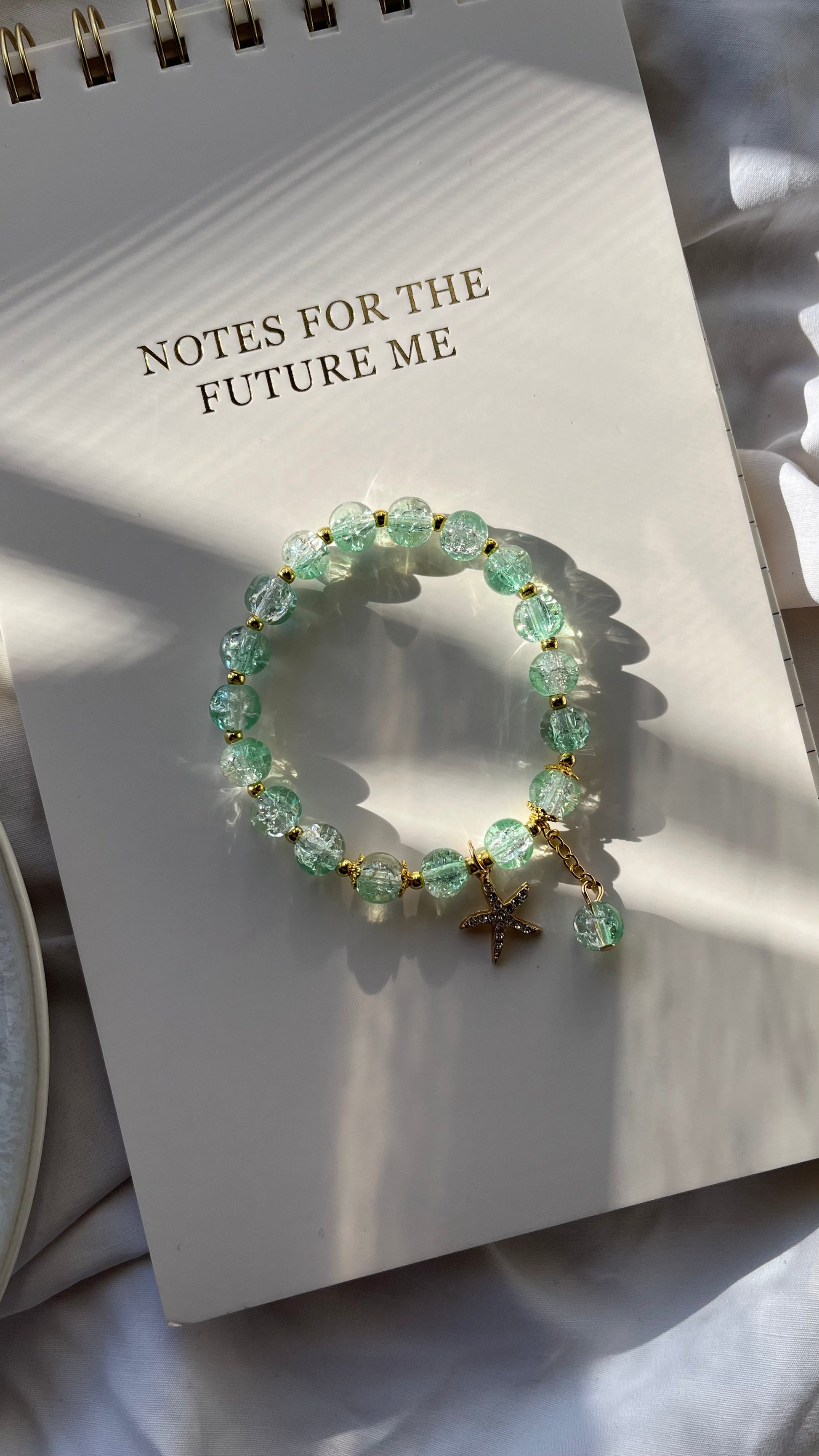Green Starfish Sparkling Bracelet