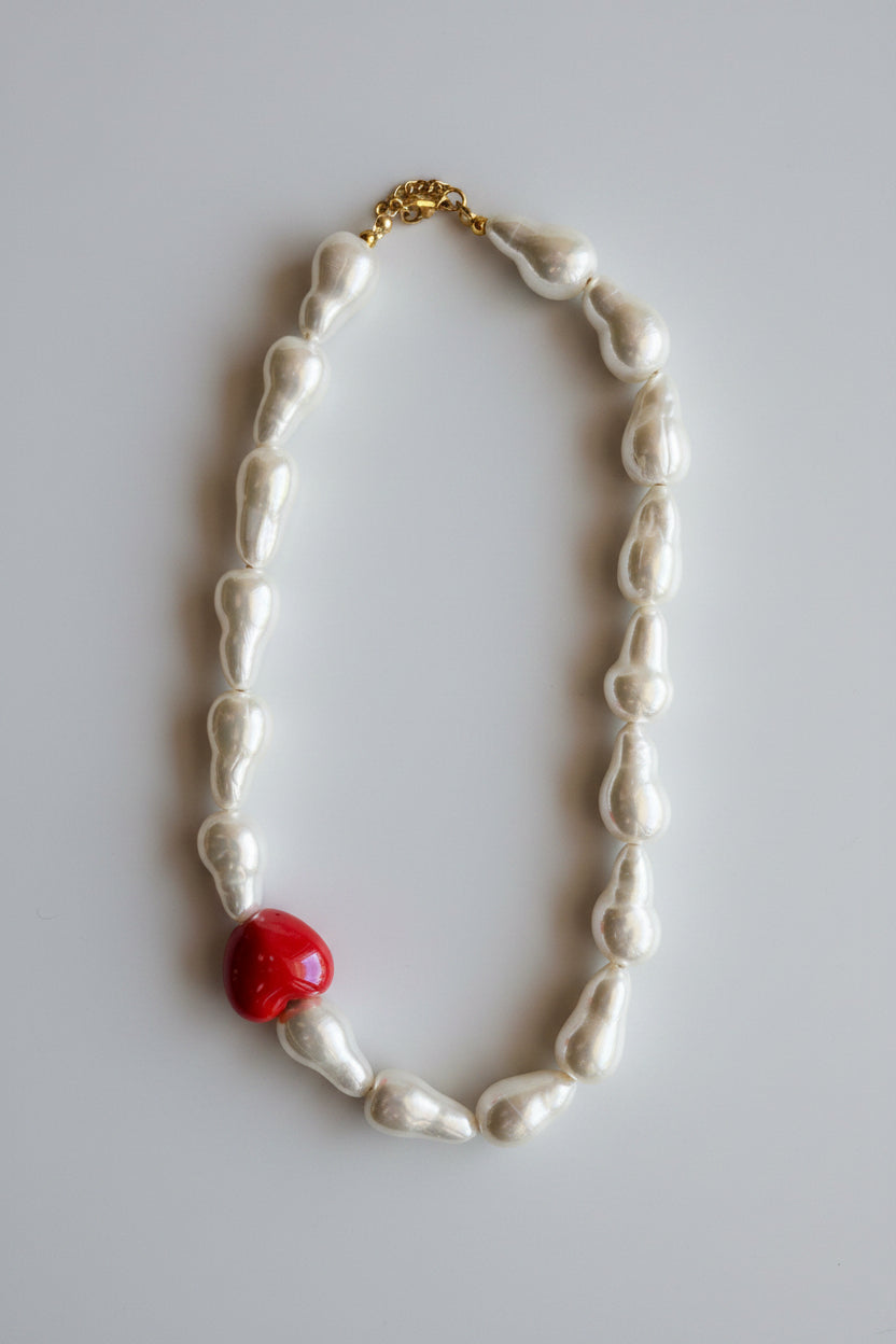 Scarlet Pearl Necklace
