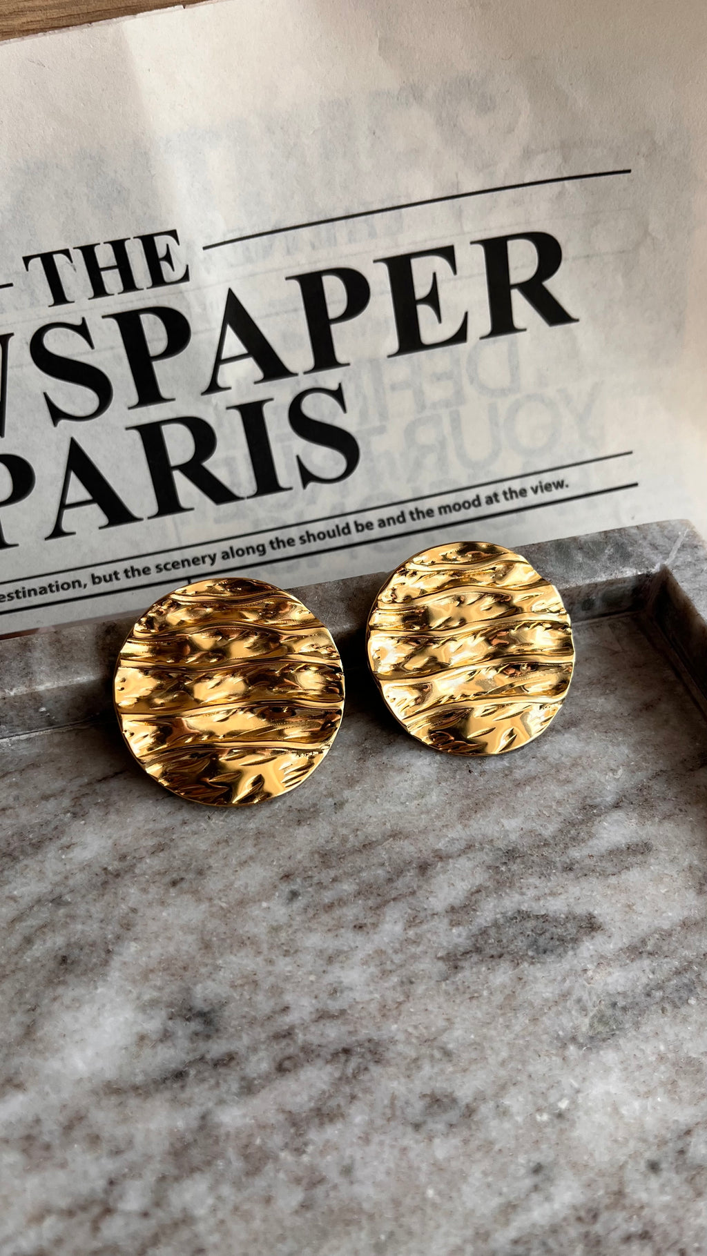 Golden Ripple Studs