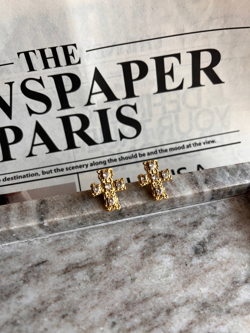 Celestial Cross Earrings