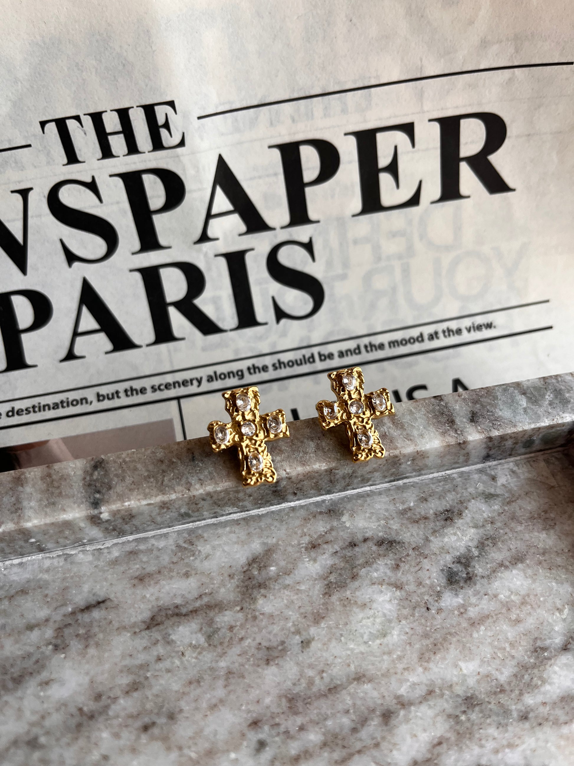 Celestial Cross Earrings