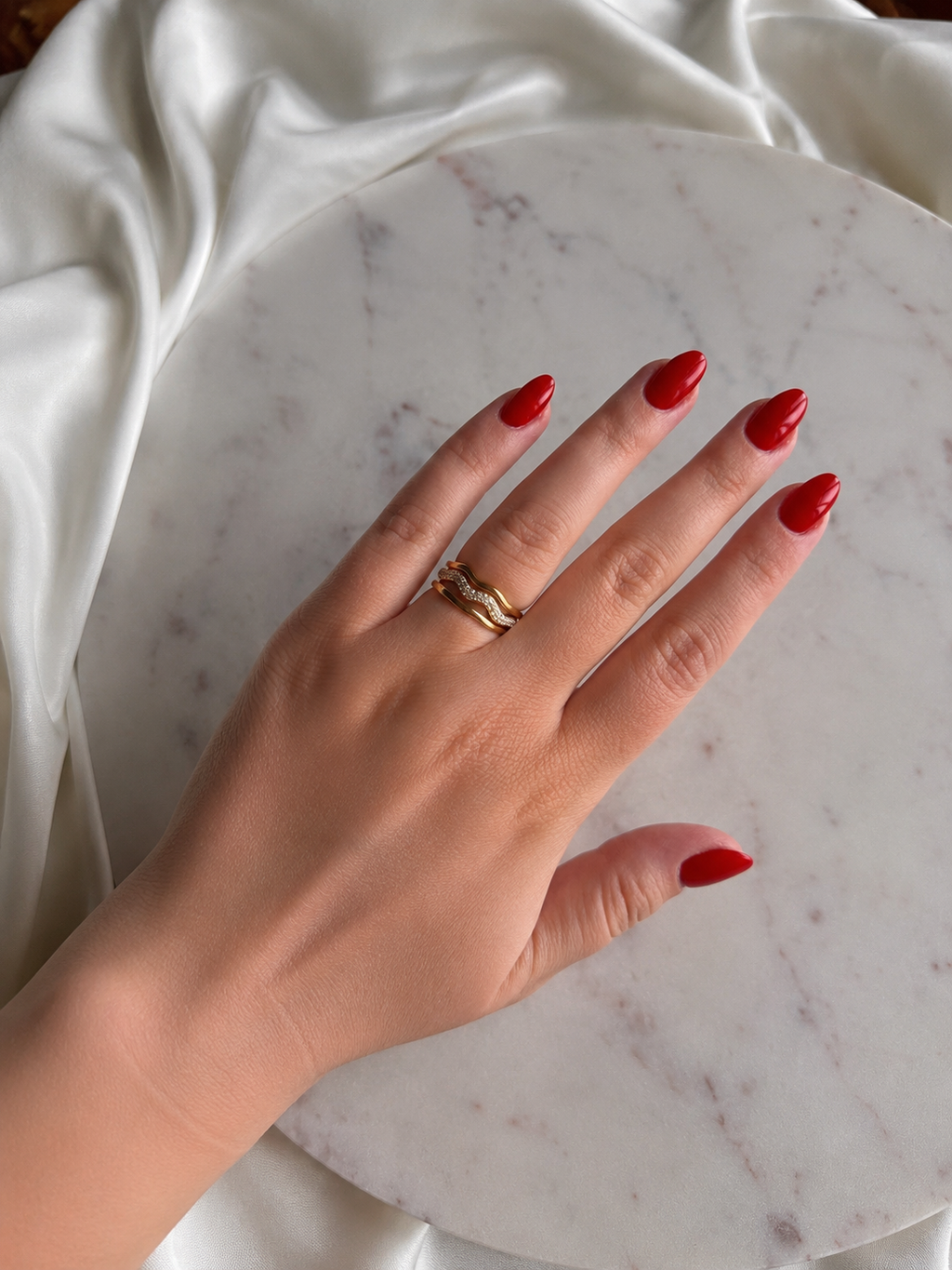 Wave Spark Ring Gold