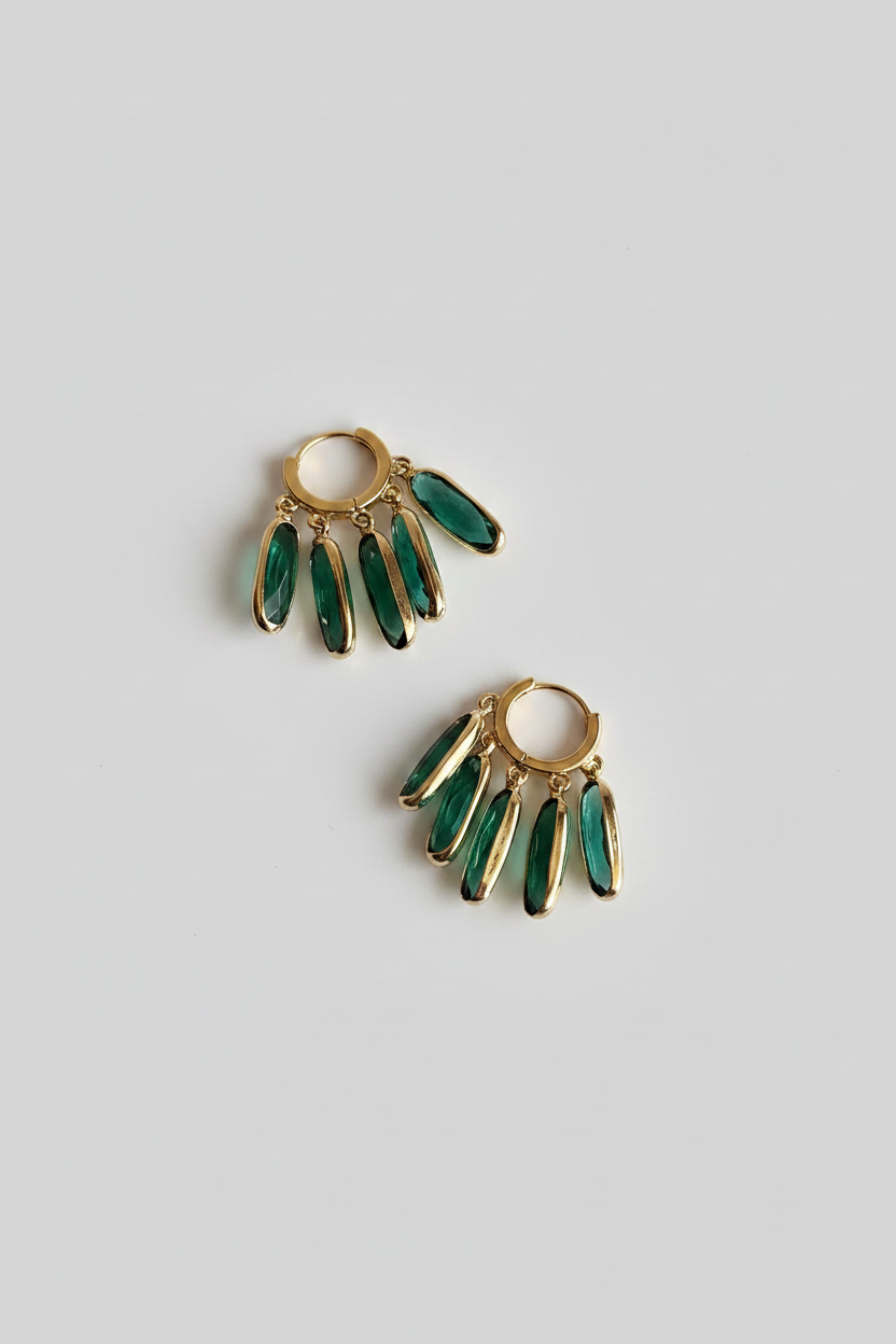 Emerald Cascade Earrings