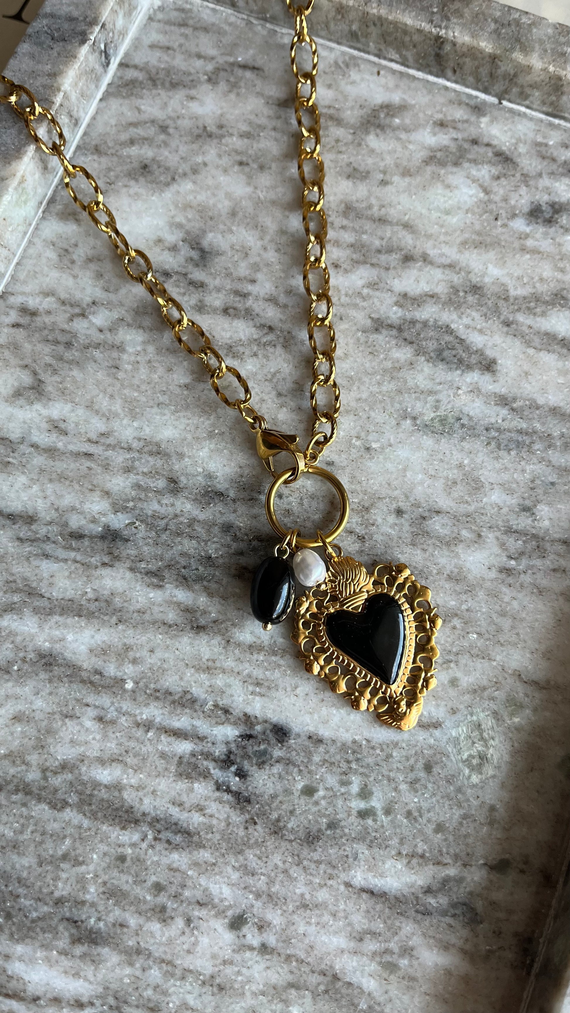 Midnight Heart Necklace