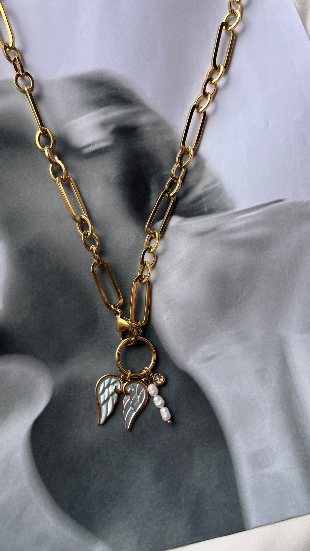 Angel Wings Pearl Necklace