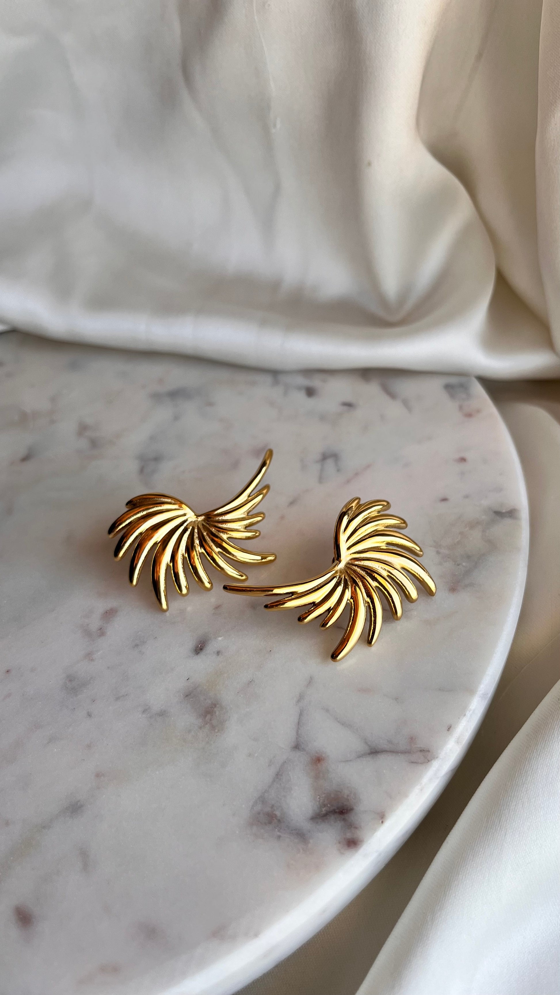Earrings Golden Palm