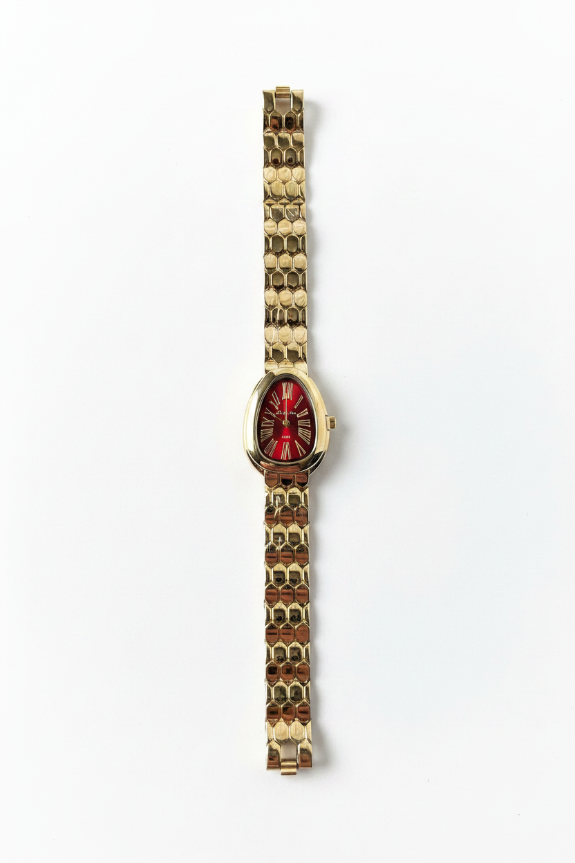 Red Dragon Gold Watch