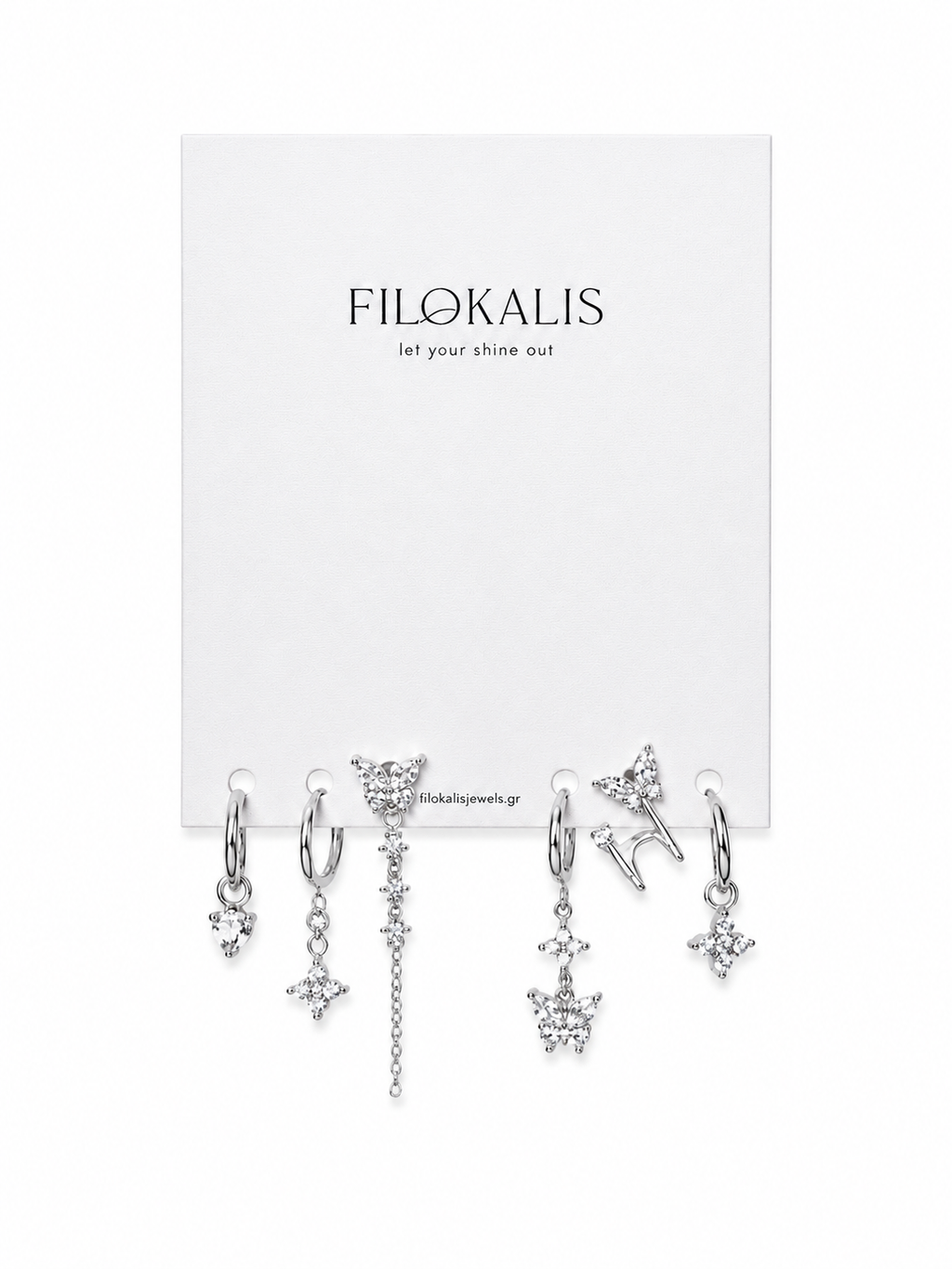 Butterfly Glow Set-Silver