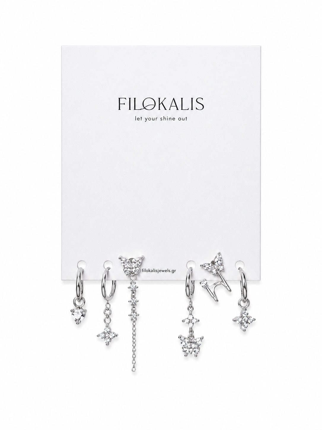 Butterfly Glow Set-Silver
