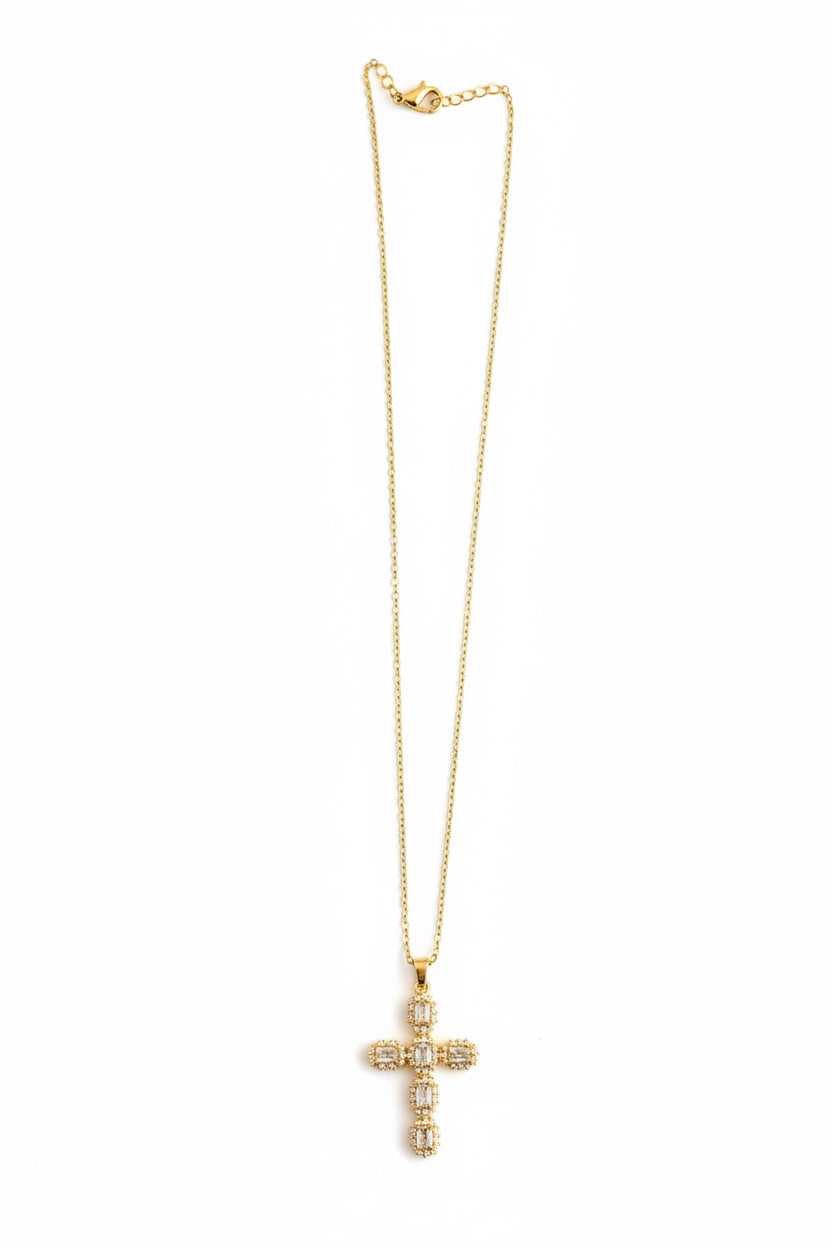 Pearl Grace Cross Necklace