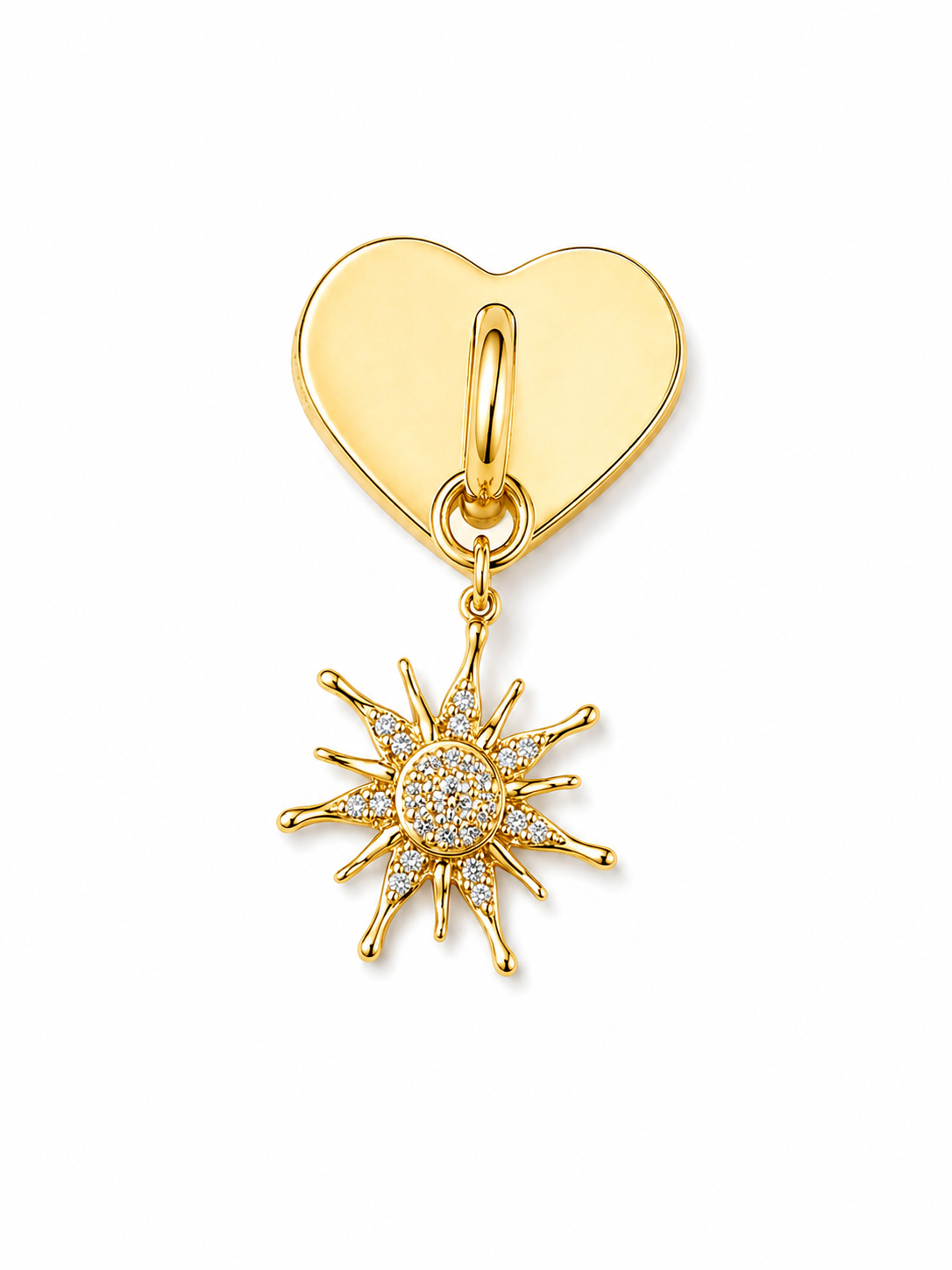 Sun Heart Charm
