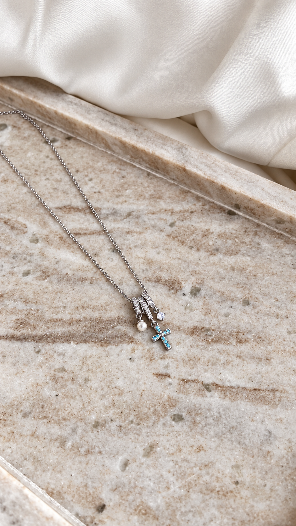 Aegean Faith Silver Necklace